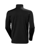 Versalite 1/2 Zip Fleece-Black long-sleeve shirt with a quarter zip on a transparent background