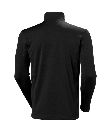 Versalite 1/2 Zip Fleece-Black long-sleeve shirt with a quarter zip on a transparent background