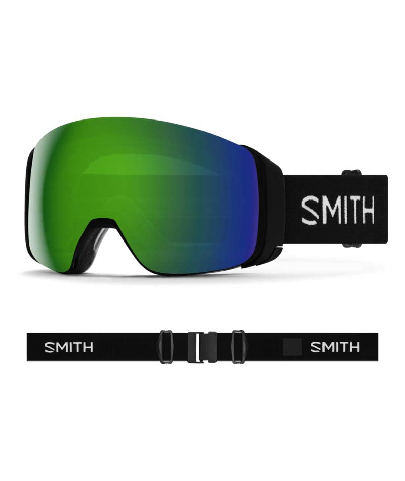 4DMag-Smith goggles with green lens on a white background