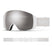 4DMag-Smith snow goggles with silver lens and white frame on a white background