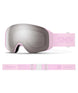 4DMagS-Pink ski goggles with silver lens on a white background