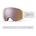 4DMagS-Smith snow goggles with white frame and pinkish-brown lens on a white background