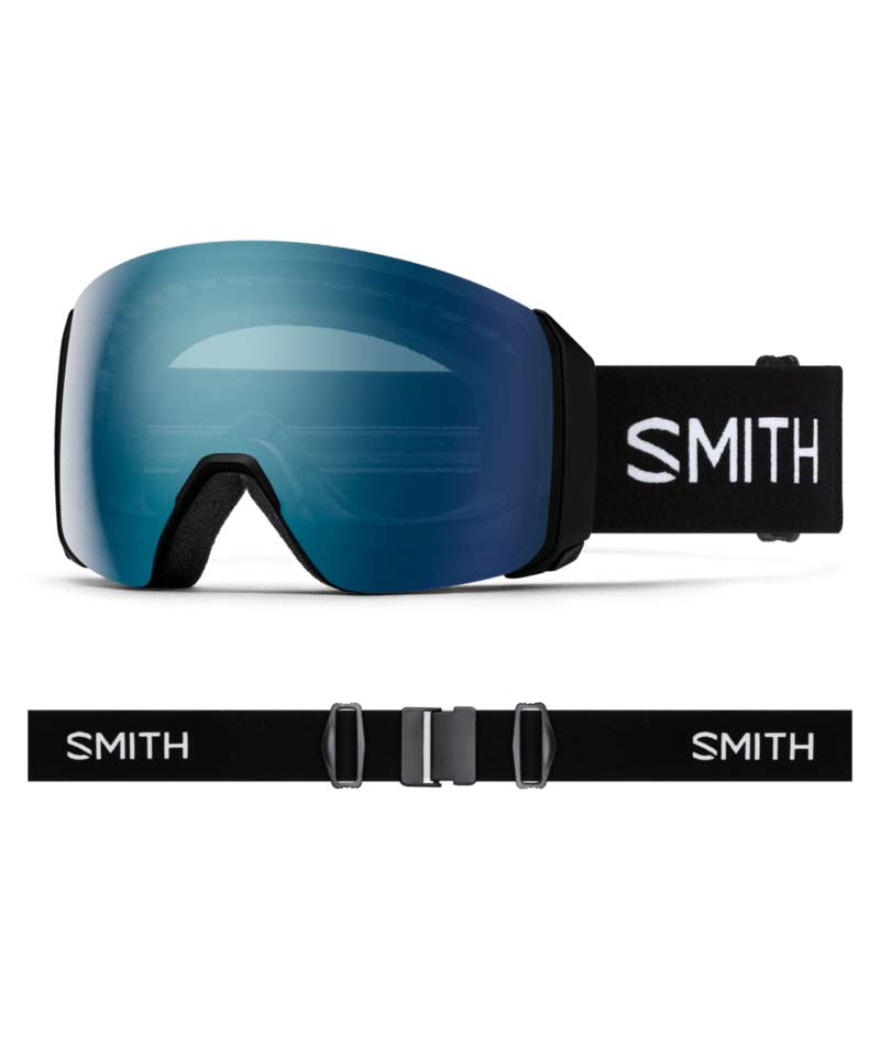 4DMagXL-Smith ski goggles with blue lens on a white background