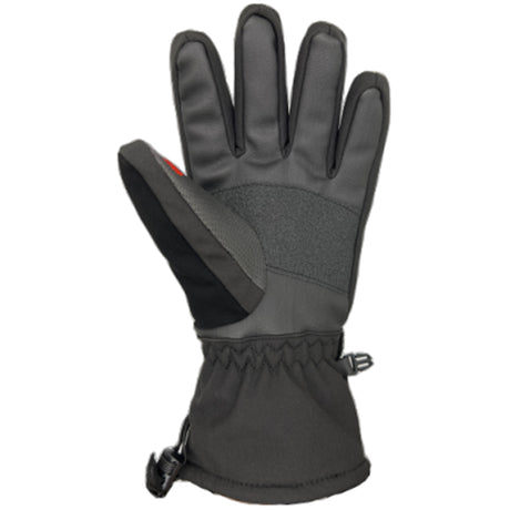 Jr.ExplorerGloves-Black glove with a visible brand logo on a white background