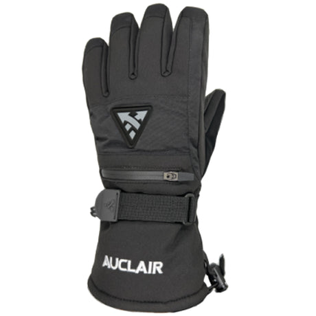Jr.ExplorerGloves-Black glove with a visible brand logo on a white background