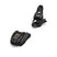 7.0 -Two black ski binding components on a white background