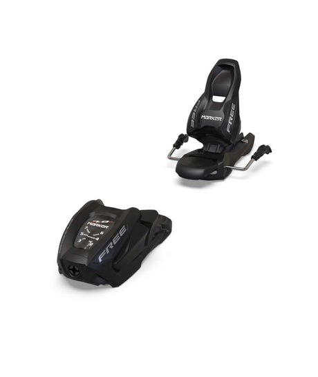 Free 7- Black ski bindings with 'Freeride' branding on a white background