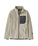 R1 Air jacket-A kids' full-zip Patagonia R1 Air jacket in black and beige color, made from recycled fleece fabric.