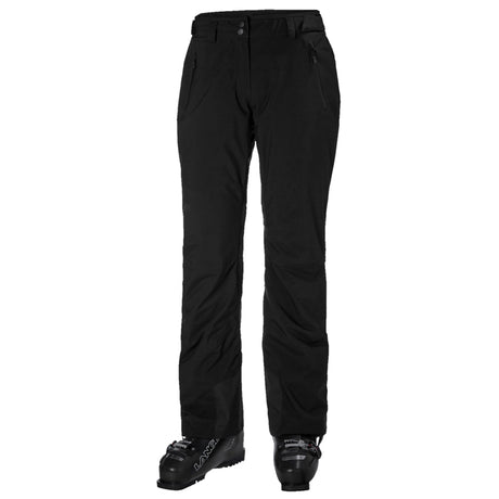 W Legendary Insulated Pant- Black ski pants on a white background