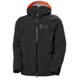 Sogn Shell 2.0 Jacket-Black jacket with orange hood on a white background