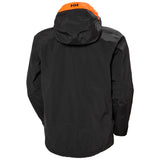 Sogn Shell 2.0 Jacket-Black jacket with orange hood on a white background