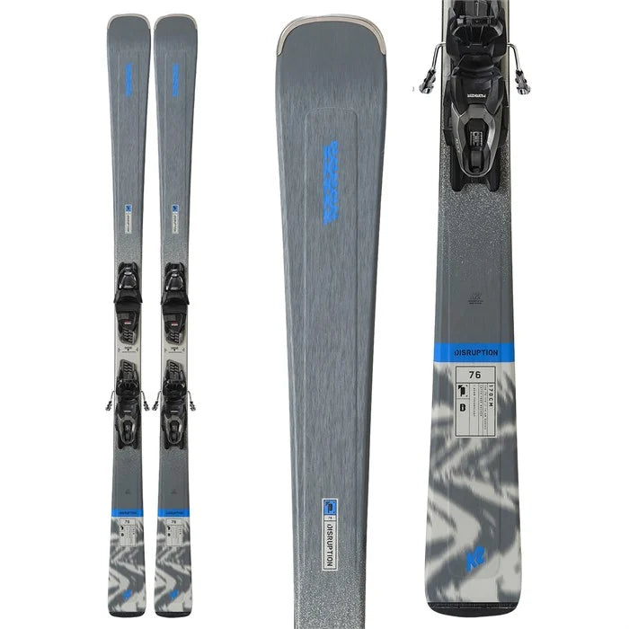 K2 DISRUPTION 76 QUIKCLIK FREE 23-24年モデル K2 Disruption 76 (Quikclik Free System Binding) Mens Skis 2025