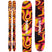 Omen85-Colorful ski with flame pattern on a white background