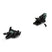 Cruise 10-Two black ski bindings on a white background