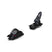 Duke PT 16-Two black ski bindings on a white background