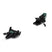 Cruise 12-Two black ski bindings on a white background