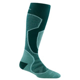 Outer Limits OTC Lightweight With Cushion-Teal knee-high sock with geometric pattern on a white background