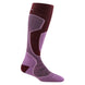 Outer Limits OTC Lightweight With Cushion-Maroon and purple knee-high sock on a white background