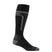 Edge OTC Midweight With Cushion-Black and gray sock on a white background