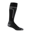 Edge OTC Midweight With Cushion-Black and gray sock on a white background