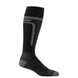 Edge OTC Midweight With Cushion-Black and gray sock on a white background