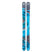 Rustler10-Pair of skis with blue and gray design on a white background