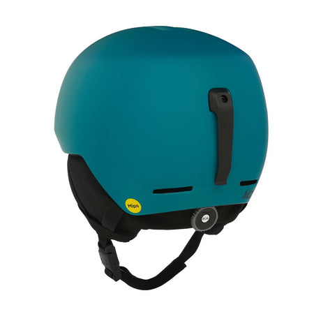 MOD1 MIPS-Teal helmet with black straps on a white background