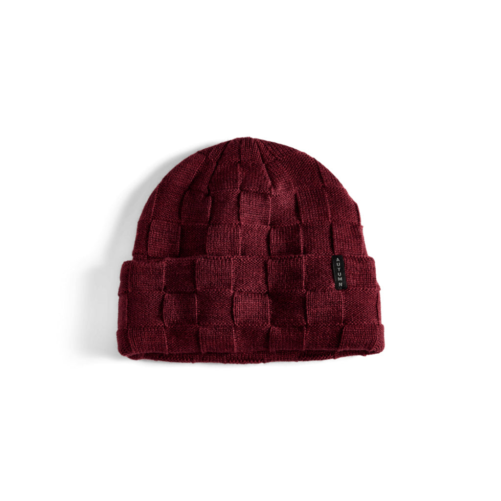 Autumn Wool Checker Knit Hat 2025
