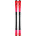 Jr.RedsterJ9RsJ-Rp- A pair of red Atomic Redster J9 Rs J-Rp junior skis with bindings, displayed against a white background.
