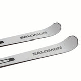 ADDIKTPRO66MI12GW-Pair of Salomon skis with colorful design on a white background