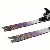 ADDIKTPRO66MI12GW-Pair of Salomon skis with colorful design on a white background