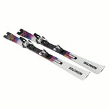 ADDIKTPRO66MI12GW-Pair of Salomon skis with colorful design on a white background