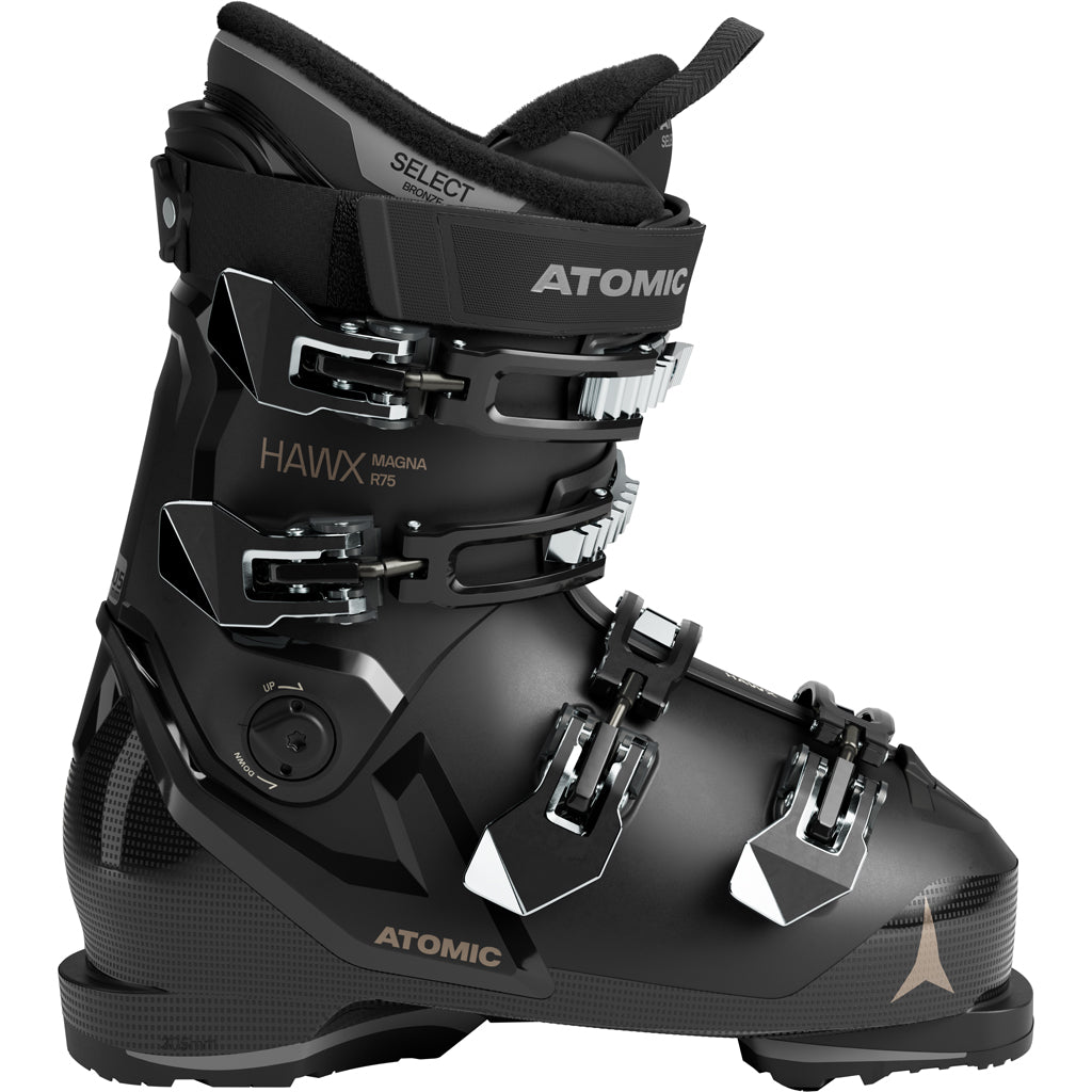 WHawxMagnaR75-Black Atomic ski boot on a white background