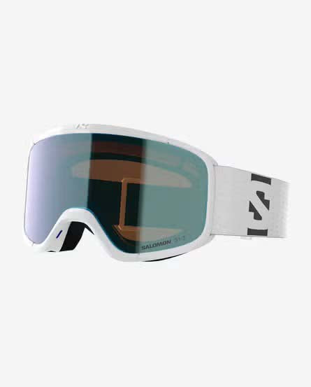 AKSIUM2.0SPHOTOCHROMIC- White goggles with a blue lens on a white background