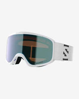 AKSIUM2.0SPHOTOCHROMIC- White goggles with a blue lens on a white background
