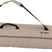Ski Bag-Beige ski bag with black straps on a white background