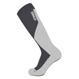 PerformanceSkiSock- A pair of Atomic Performance Adult Ski Socks in blue and black, featuring reinforced heel and toe areas and a snug fit design for comfort and support.