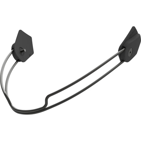 ChinGuard- An image showing the Atomic Redster Chin Guard System, which consists of a black strap with adjustable clips for attachment to a helmet.