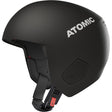 RedsterHelmet- Black Atomic Redster adult helmet with a visor, adjustable strap, and ventilation system.
