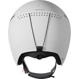 RedsterHelmet- White Atomic Redster adult helmet with a visor, adjustable strap, and ventilation system.