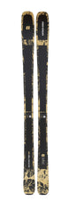 ANTIMATTER92- Pair of black and gold skis on a white background