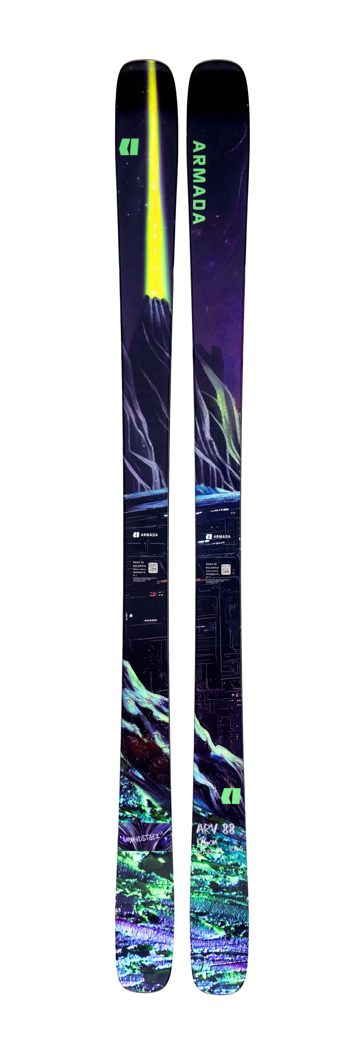 ARV88Madsteez- Multicolored ski on a white background