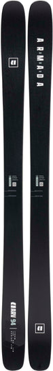 ARV94- Pair of black skis on a white background