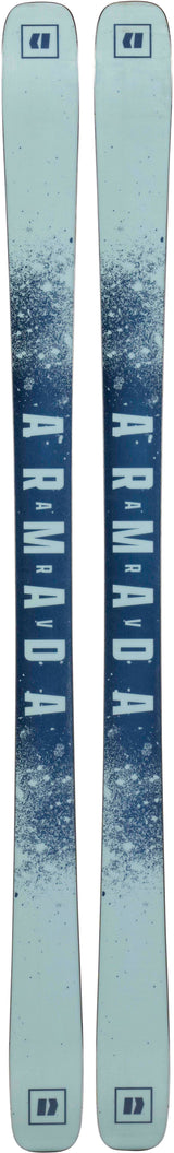 ARV94- Pair of black skis on a white background