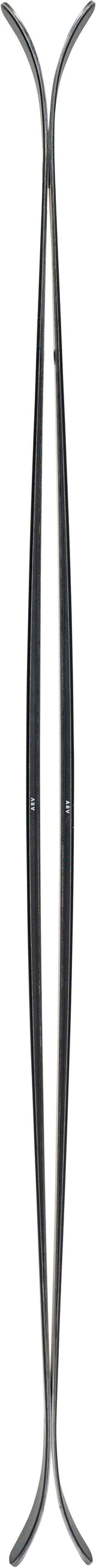 ARV94- Pair of black skis on a white background