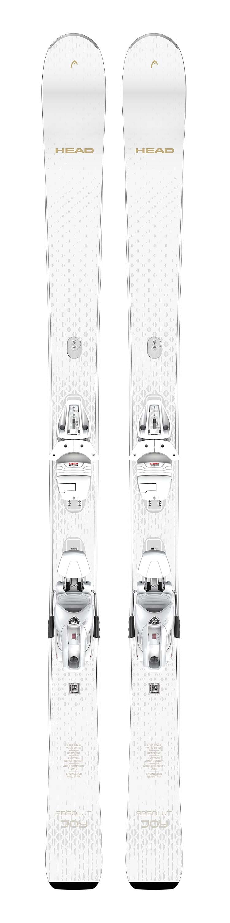 AbsolutJoySLR- White and gold ski on a white background