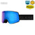 Adapt2-Blue ski goggles with black strap on a white background, featuring 'Reveal' branding and awards.
