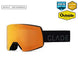 Adapt2-A pair of Glade ski goggles with a vibrant orange-to-yellow photochromic lens and a black strap featuring the gray 'GLADE' logo. 