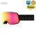 Adapt2S-Glade ski goggles with a black frame and strap, featuring a vibrant pink, orange, and yellow gradient lens. 