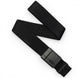 AeroMag-Black belt with a plastic buckle on a white background